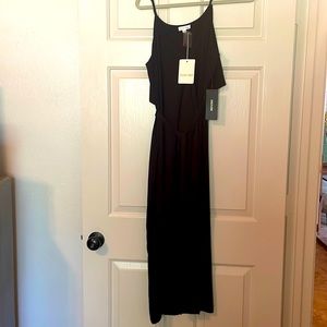 Black flowy wrap around dress